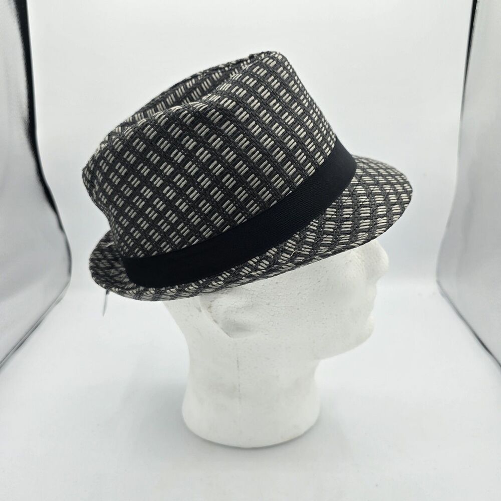 Men’s Milani Hat Designed in Italy 100% Straw Hat Size s/m Black/grey - Picture 4 of 6